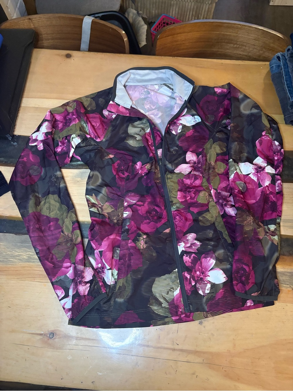 The North Face Women's Floral Bomber Jacket - Pink, Green, Black